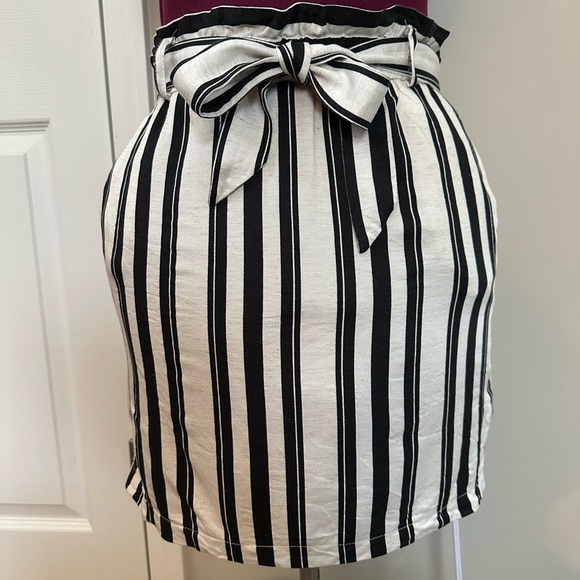 Striped Black and White Skirt - Picture 1 of 1